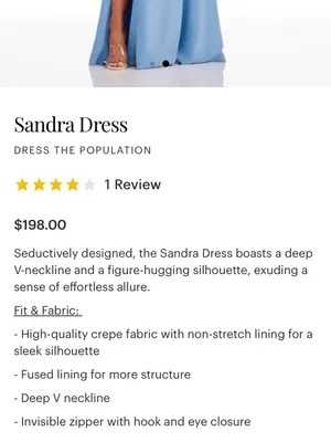 NWT Dress The Population Sandra Crepe Maxi Dress Sky Blue Size XXL Retail $198 thumbnail 10