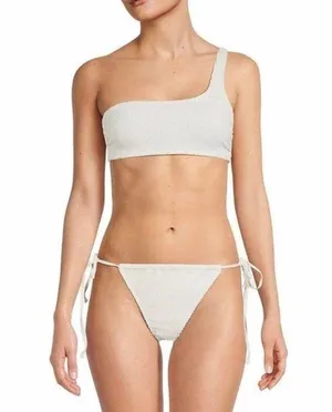GOOD AMERICAN Women's Ivory Always Fits One Shoulder Bikini Top Size 2 (US M) thumbnail 1