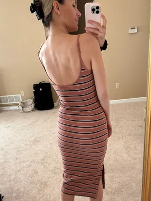 Striped Midi Dress Multi Size XS thumbnail 3