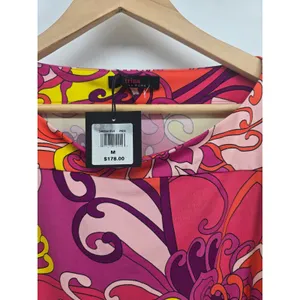 Trina Turk Dress Womens M 2403341PJ3 Pink Floral Cold Shoulder NEW thumbnail 2