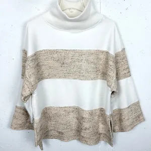 Anthropologie Daily Practice Cotton Mock Neck Sweatshirt Ivory Size Small thumbnail 2