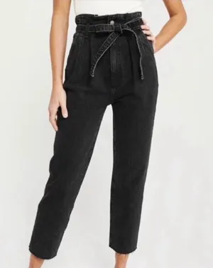 Abercrombie & Fitch high-rise paperbag waist jeans Mom jeans size 8 Regular EUC thumbnail 1