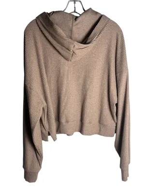 ALO Yoga Muse Hoodie in Gravel Heather Large thumbnail 3