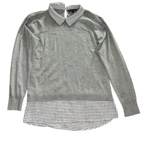 Adrianna Papell Peter Pan Collar Layered Look Top thumbnail 2
