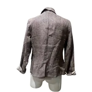 Free People Blazer Womens Size M Brown Plaid Single Button Notched Lapel thumbnail 2