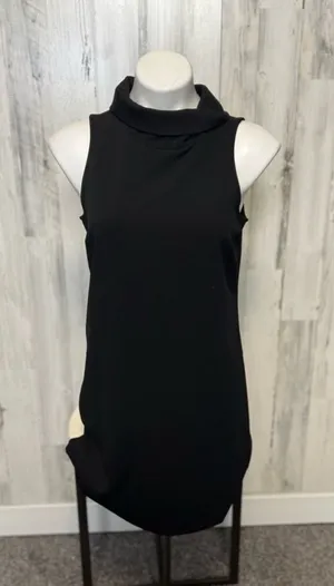 Banana Republic Black Mock Neck Dress | Sleeveless Shift Midi – Size Small thumbnail 1