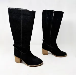 [Blondo] Black Nicola Waterproof Suede Leather Chunky Heel Boots Side Zip Sz 8.5 thumbnail 1