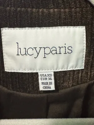 LUCY PARIS Corduroy Blazer XS 19” p2p Brown $128 Retail NWOT thumbnail 3