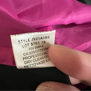 Tahari Black Vintage Y2K Square Neck Pink Hem Spaghetti Strap Midi Dress‎ thumbnail 10