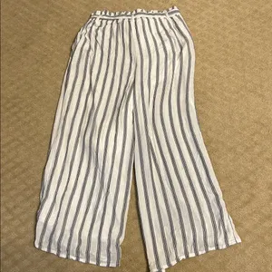 Hollister High Rise Striped Tie-Waist Pants, Medium NWT thumbnail 4