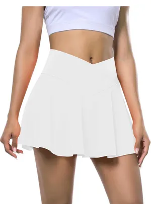 White Tennis Skirt Amazon Pleated thumbnail 4