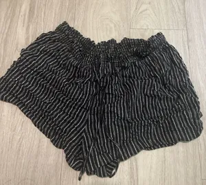 Time and Tru Black Shorts with White Pinstripes thumbnail 1