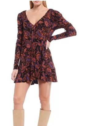 Free People Hello‎ Lover Tunic top floral Sz S thumbnail 1