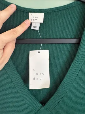 a new day Dark Green Long Sleeve V-Neck Maxi Dress thumbnail 2