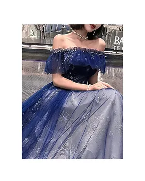 Brand New with Tag A-Line Elegant Prom Formal Evening Dress Off Shoulder Size 10 thumbnail 3