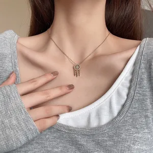 New Fashion Feather Pendant Necklace for Women thumbnail 4
