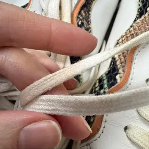 Madewell White Orange Lace Up Sneakers Womens 8 Casual Comfort Shoes Some Wear thumbnail 4