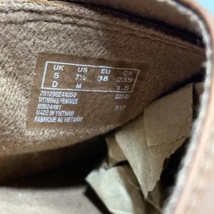 Clarks Women's Brown Leather Soft Cushion Clog Mule Size 7.5 Slip On thumbnail 9