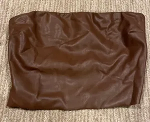 Skims Faux Leather Tube Top thumbnail 1