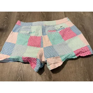 Vineyard Vines Target Patchwork Plaid Whale Cotton 4" Shorts‎ Stretchy 12 thumbnail 2