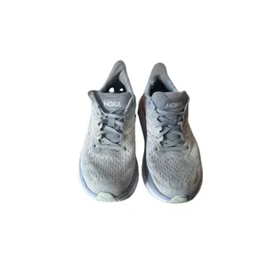 Hoka One One Clifton 8 1121375 Womens Sz 8.5D Running Shoes Grey Orange Sneakers thumbnail 2