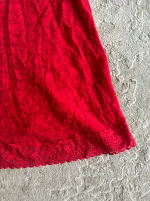 Victoria’s secret the lacie red all over lace chemise slip dress thumbnail 2