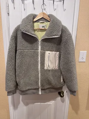 Wilfred Free  Aritzia Teddy Sherpa Jacket Zip Up Medium thumbnail 3