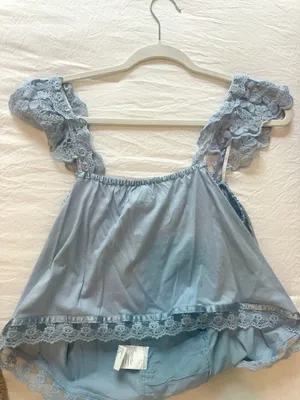 Anthropologie Light Blue Top thumbnail 3