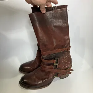 Freebird by Steven Coy boots leather calf high‎ zipper closure women's size 9 thumbnail 7