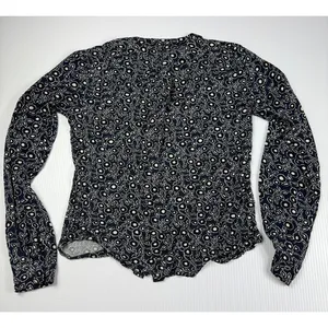 LOFT Floral Print Blouse Long Sleeve Button Down Career Top‎ Medium thumbnail 4