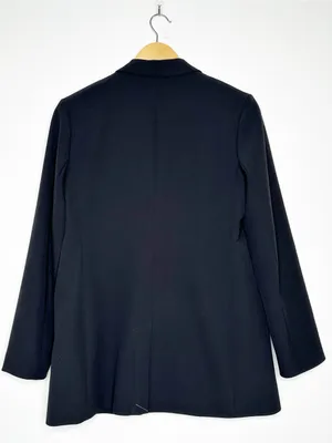 Express Studio Stretch Twill One Button Boyfriend Blazer Black Women's Medium NW thumbnail 4