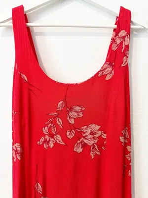 Dress Forum Floral Midi Slip Dress Size Medium Open Tie Back Vacation Boho Chic thumbnail 4