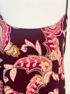 Show Me Your Mumu Estella Topslip S Burgundy Paisley Boho Y2K Cami Tank Resort thumbnail 3
