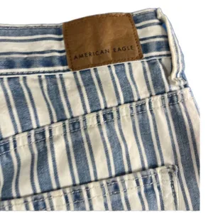 American Eagle mom Short denim stripe Size 6 Preppy Cute thumbnail 5