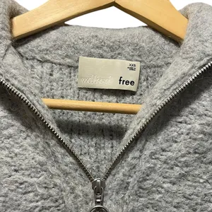 Aritzia Wilfred‎ Gwyneth Alpaca Wool Crop Quarter Zip Sweater O Ring Size XXS thumbnail 10