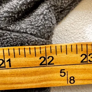 Womens Gray Fleece Long Sleeve Christmas Tree Holiday Embroidered pullover‎ L thumbnail 7