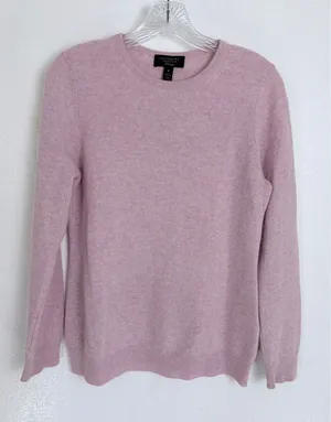 Charter Club Luxury 100% Cashmere Sweater Pink Lilac Crewneck M thumbnail 1