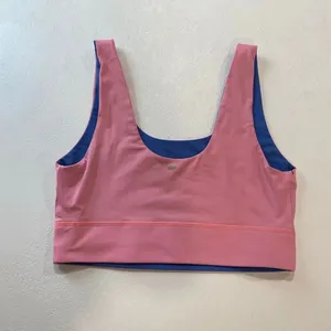 Fabletics Reversible Sports Bra Pink Blue Longline Medium Impact Size M thumbnail 6