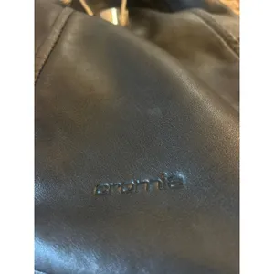 CROMIA Italian Leather Shoulder Bag Black Silver Hardare LUXURY Purse thumbnail 6