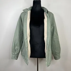 Woolrich Sage‎ Green Fleece Lined Button Front Shacket Size Small thumbnail 2
