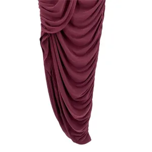 Camila Coelho | NWT Liby Jersey Draped Asymmetrical Midi Skirt in Mauve Size XS thumbnail 5