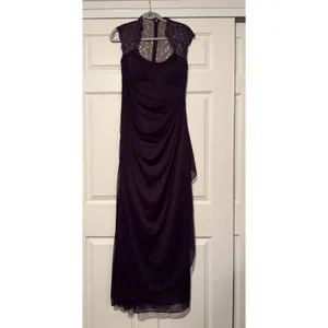 Xscape Retro Y2K Prom Formal Gown‎ Dress Sheer Lace Cap Sleeve thumbnail 3
