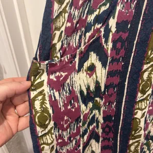 Roller Rabbit Womens L Cotton Ikat Print Tunic Dress Purple Navy Olive Pockets‎ thumbnail 7