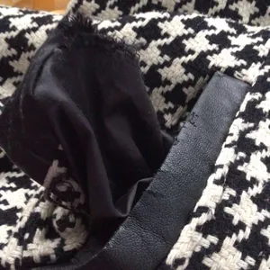 Vintage Apt. 9 Black White Houndstooth Lined Wool Blend Coat READ Size Large (64 thumbnail 12