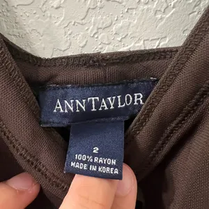 Ann Taylor Brown Maxi‎ Dress with Floral Accents thumbnail 3