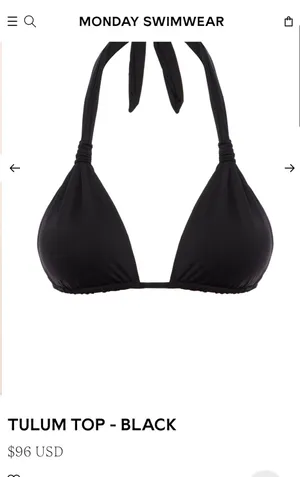 Monday swimwear black bikini Size L thumbnail 2
