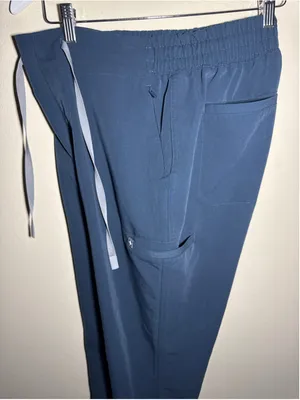 FIGS Jogger Scrub Pants Blue with Grey Drawstring thumbnail 4