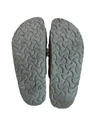 Birkenstock Black Leather Cutout Strap Slide Sandals Buckle Ankle Size 6 Women's thumbnail 3
