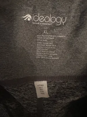 Ideology XL crop leggings grey Run Like a Girl pink logo nwot thumbnail 5