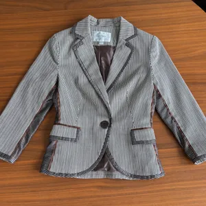 Lucy Paris Striped Blazer S Pinstripe Y2K Academia Preppy Fall Riding Jacket thumbnail 2